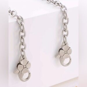 Flower Charm Replacement Silver Metal Chain Strap Chain Purse Bag Replacement